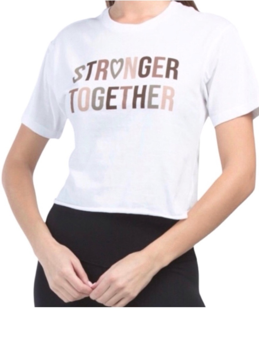 Miken Flow “Stronger Together” Graphic Crop Tee (NWOT) (Size: Medium)